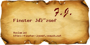 Finster József névjegykártya