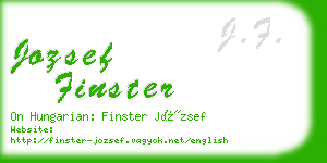 jozsef finster business card